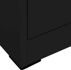 vidaXL Αρχειοθήκη Μαύρη 46 x 62 x 133 εκ. από Ατσάλι