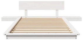 vidaXL Σκελετός Κρεβατιού Λευκό 90 x 200 cm ξύλο