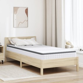 vidaXL Στρώματα Λευκό, Γκρι 100 x 200 cm Πλεκτό ύφασμα