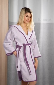 Μπουρνούζι Με Κουκούλα Polycotton New Comfy Lilac Small Guy Laroche