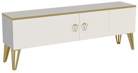 Έπιπλο Τηλεόρασης Caprice 550ARN2163 150x31,4x50cm White-Gold