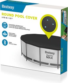 Καλύμματα πισίνας Bestway Μαύρο Ø 370 cm