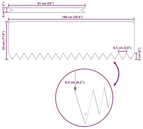 vidaXL Περιγράμματα γκαζόν 30 pcs Ασημί 100 x 0.5 x 30 εκ