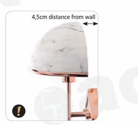 Απλίκα Τοίχου Aca Manhattan DCR171181W Marble/Copper