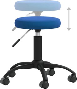 vidaXL Περιστρεφόμενη καρέκλα γραφείου μπλε βελούδο