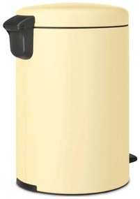 Κάδος απορριμμάτων με πεντάλ Brabantia NewIcon 649044, 20 l, Ομαλό κλείσιμο, Αντιολισθητική βάση, Κίτρινο