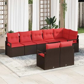 vidaXL Σετ Καναπέ 8 pcs Καφέ συνθετικό ρατάν
