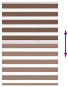 vidaXL Ζέβρα τυφλή Καφέ Πλάτος υφάσματος 110,9 εκ. Πολυεστέρας