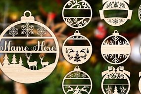 Intra απο ξύλο plywood 3mm-4mm πάχος Χριστουγεννιάτικο στολίδι με Bundle3 Δίασταση 8x8 cm INTRAFABR-76065952