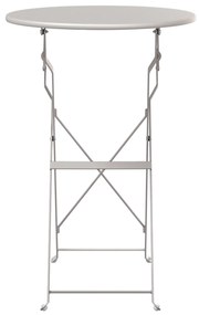 vidaXL Τραπέζι Bistro Πτυσσόμενο  Μπεζ Ø50x71 εκ. Μεταλλικό