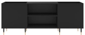 vidaXL Έπιπλο Δίσκων Μαύρο 121 x 38 x 48 εκ. από Επεξεργασμένο Ξύλο