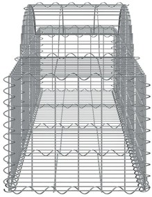 Συρματοκιβώτια Τοξωτά 30 τεμ. 200x50x40/60 εκ. Γαλβαν. Ατσάλι - Ασήμι