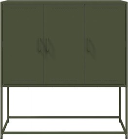 vidaXL Ντουλάπι Πράσινο Λαδί 100,5x39x107 εκ. από Ατσάλι