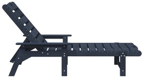 vidaXL Ξαπλώστρα Ναυτικό μπλε 53x162x98.5 εκ. HDPE