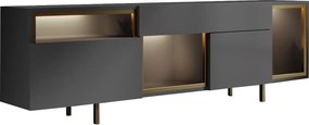 Έπιπλο Τηλεόρασης Ανθρακί / Χρυσό IDEDROS 180x32x55