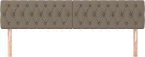 vidaXL Κεφαλάρια Taupe 200x7x78/88 εκ. Ύφασμα