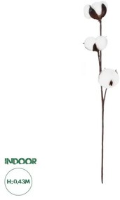 Artificial Garden COTTON BRANCH 20493 Τεχνητό Διακοσμητικό Κλαδί βαμβάκι Υ43cm Globostar 20493