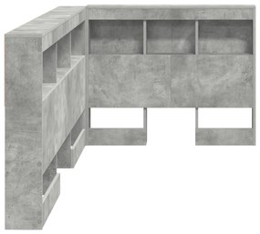 vidaXL Κεφαλάρι Αποθήκης Γκρι σκυροδέματος 75 cm Επεξεργασμένο ξύλο