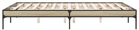 vidaXL Πλαίσιο Κρεβατιού Sonoma Δρυς 160x200 εκ. Επεξ. Ξύλο &amp; Μέταλλο