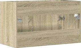 vidaXL Ντουλάπι Νιπτήρα Sonoma Δρυς 80 x 38,5 x 46 εκ. από Επεξ. Ξύλο