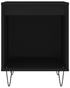 vidaXL Κομοδίνα 2 τεμ. Μαύρα 40 x 35 x 50 εκ. από Επεξεργασμένο Ξύλο