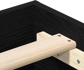 vidaXL Σκελετός Κρεβατιού Μαύρη Δρυς 80 x 200 cm Επεξεργασμένο Ξύλο