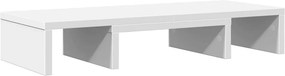 vidaXL Βάση Οθόνης Ρυθμιζόμενο Λευκό 60x24x10,5 εκ. από Επεξ. Ξύλο