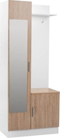 ΕΠΙΠΛΟ ΕΙΣΟΔΟΥ ΜΕ ΚΑΘΡΕΠΤΗ JANICE HM2264 SONAMA ΛΕΥΚΟ 70x37x181 εκ.
