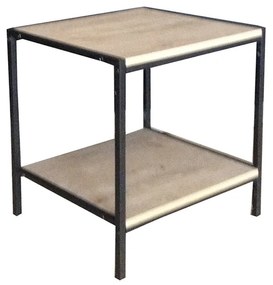 CRUDO SIDE TABLE SONOMA DECAPE ΜΑΥΡΟ 50x50xH50cm 04-0424