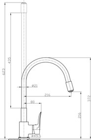 Acquanet Volcano Flexy - Μπαταρία Κουζίνας με Εύκαμπτο Στόμιο