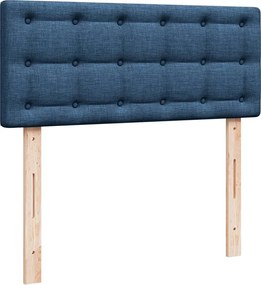 vidaXL Κρεβάτι Boxspring με Στρώμα Μπλε 120x200 εκ. Υφασμάτινο