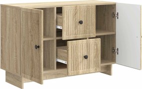 vidaXL Πλαϊνό γραφείο με συρτάρι Sonoma Δρυς 89 x 34,5 x 60 εκ.