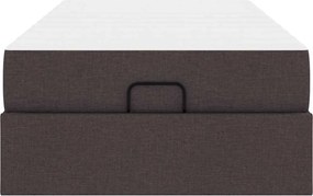 vidaXL Σκελετός κρεβατιού με στρώμα με στρώμα 2 pcs Ώχρα ύφασμα