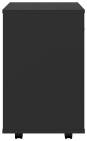 vidaXL Ντουλάπι Τροχήλατο Μαύρο 46 x 36 x 59 εκ. από Μοριοσανίδα