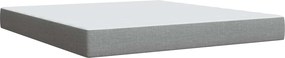 vidaXL Κρεβάτι box spring με στρώμα Ανοιχτό γκρι 180 x 200 cm Ύφασμα