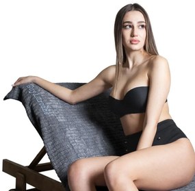 Πετσέτα Θαλάσσης Resort Anthracite Guy Laroche Θαλάσσης Βαμβάκι-Πολυέστερ