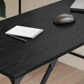 vidaXL Γραφείο Μαύρη Οξυά 149 x 149 x 75 εκ. Επεξεργασμένο ξύλο