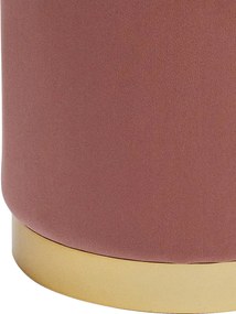 Σκαμπό Dash pakoworld βελούδο σάπιο μήλο-χρυσό Φ35x35εκ