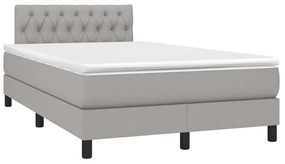 ΚΡΕΒΑΤΙ BOXSPRING ΜΕ ΣΤΡΩΜΑ ΑΝΟΙΧΤΟ ΓΚΡΙ 120X200 ΕΚ. ΥΦΑΣΜΑΤΙΝΟ 3140281