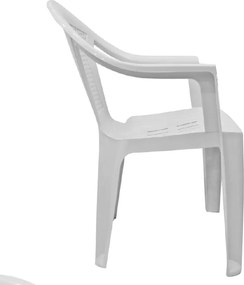 Πολυθρόνα "ERMIS" πλαστική σε χρώμα λευκό 58x58x79