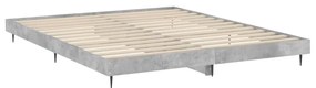 vidaXL Πλαίσιο Κρεβατιού Γκρι Σκυροδέματος 160x200 εκ. Επεξεργ. Ξύλο