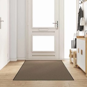 vidaXL Χαλάκι Εξώπορτας Μπεζ και Μαύρο 120 x 300 cm 100% Πολυαμίδιο