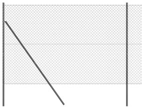 vidaXL Στύλος Περιφράξεων Γκρι 10 x 1,5 μ (40 x 40 χιλιοστά πλέγμα)