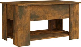 vidaXL Τραπεζάκι Σαλονιού Καπνιστή Δρυς 79x49x41 εκ. Επεξεργασμ. Ξύλο
