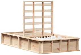 vidaXL Σκελετός Κρεβατιού Καφέ 90 x 200 cm Μασίφ ξύλο πεύκου