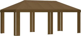 vidaXL Κάλυμμα Γκαζebo 6 x 3 m Taupe Πολυεστέρας 190 gsm