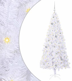 vidaXL Τεχνητό Χριστουγεννιάτικο Δέντρο Λευκό 180 cm PVC και Ατσάλι