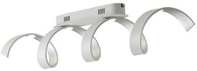 Φωτιστικό Οροφής - Πλαφονιέρα Helix LED-HELIX-PL4C BCO 20W Led 80x18cm White-Silver Luce Ambiente De Aluminium