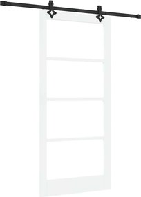 vidaXL Συρόμενη Πόρτα ORKDAL Λευκό και Μαύρο 93 x 202 cm