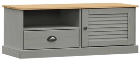 vidaXL Έπιπλο Τηλεόρασης VIGO Γκρι 106 x 40 x 40 εκ. Μασίφ Ξύλο Πεύκου